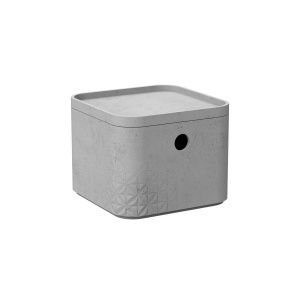 Контейнер для хранения Beton XS 3л с крышкой квадратный светло-серый CURVER 243398
