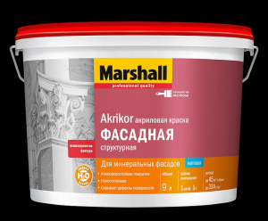 Marshall Краска Akrikor структурная BC 9 л (нов)