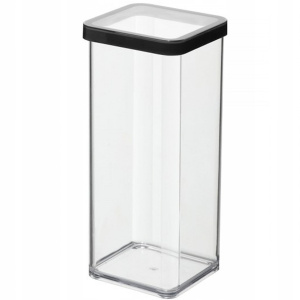 Контейнер для продуктов квадратный 1,5л LOFT прозрачный, черный ROTHO 1160508080 Контейнер для продуктов квадратный 1,5л LOFT прозрачный, черный ROTHO 1160508080