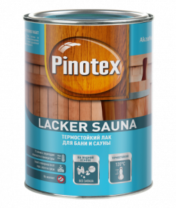 Pinotex Lacker Sauna (1л) лак термостойкий для влажн. помещений