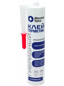Клей-герметик гибридный MasterTeks PM прозрачный 290мл многоцелевой 9612902