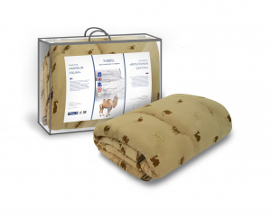 Одеяло Верблюжья шерсть 140х205см полуторное ткань микрофибра NORDIC, ОВШМ-15