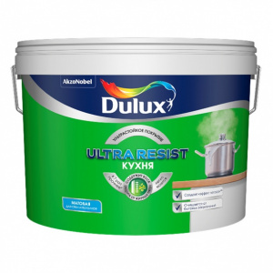 DULUX Краска водно-дисперсионная Ultra Resist Кухня BW матовая 2,5 л