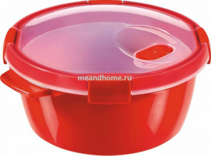 Контейнер чашка пароварка для СВЧ 0,6л Smart MicroWave SOUP круглый красный CURVER 232579