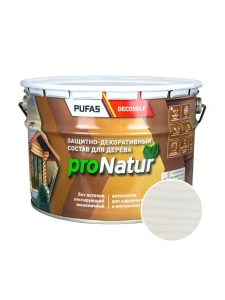Антисептик для дерева PUFAS proNatur белый 9л