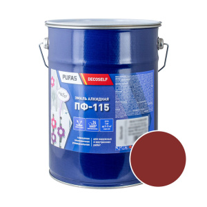 Эмаль ПФ-115 PUFAS Decoself 3,7л / 5кг красно-коричневая Эмаль ПФ-115 PUFAS Decoself 3,7л / 5кг красно-коричневая