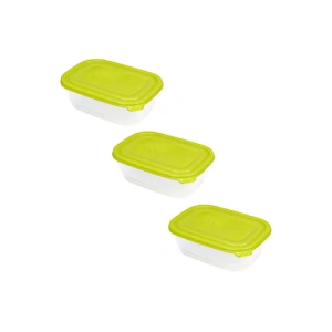 Набор контейнеров 3 шт. х 1,0 л. Sunshine прозрачный/зеленый ROTHO 6122005070