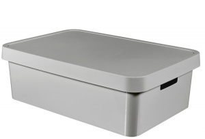 Ящик для хранения Infinity 30л с крышкой серый CURVER 233996