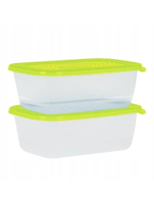 Набор контейнеров 2 шт. х 1,9 л. Sunshine прозрачный/зеленый ROTHO 6627605070