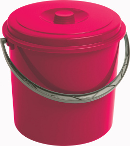 Ведро с крышкой пластиковое Bucket 12л розовый CURVER 235236