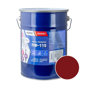 Эмаль ПФ-115 PUFAS Decoself 3,7л / 5кг вишневая