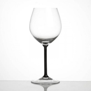 Набор фужеров для вина 8560/380мл стекло (6шт) черная ножка гладь
