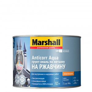 Marshall Грунт-эмаль Anticorr Aqua BW 0,5 л полуглянц.