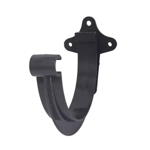 Кронштейн желоба водостока пластиковый 125-130мм темно-серый 233937