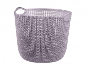 Корзина для хранения Knit 30л круглая фиолетовая пастель CURVER 240376