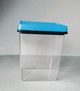 Емкость для сыпучих продуктов PLAFOR 1,5л прозрачный, голубой