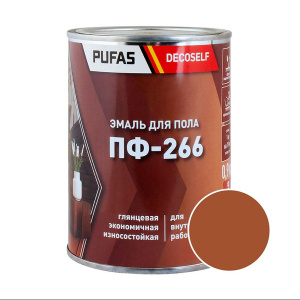 Эмаль для пола ПФ-266 PUFAS Decoself 0,9кг желто-коричневая 200139 Эмаль для пола ПФ-266 PUFAS Decoself 0,9кг желто-коричневая 200139