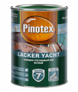 Pinotex Лак яхтенный Lacker Yacht 40 алкидно-уретановый полуматовый 1л