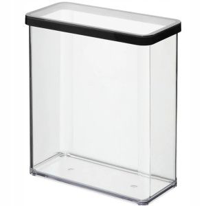 Контейнер для продуктов продолговатый 3,2л LOFT прозрачный, черный ROTHO 1160808080 Контейнер для продуктов продолговатый 3,2л LOFT прозрачный, черный ROTHO 1160808080