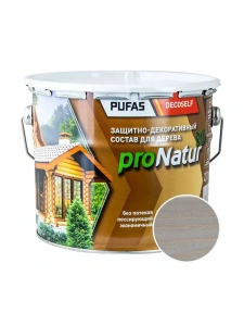 Антисептик для дерева PUFAS proNatur серый туман 2,7л