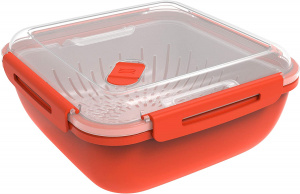 Контейнер для СВЧ ( пароварка ) Memory Microwave 1,7л ROTHO 1025202792 прозрачный, красный