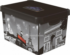 Коробка для хранения Deco's Stockholm L 22л CURVER 213242 рисунок PARIS