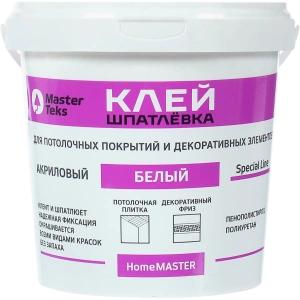 Клей-шпатлевка акриловая MasterTeks HM белая 1,7кг для потолочных плит и плинтусов 9752924 уп.6шт