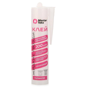 Клей каучуковый MasterTeks PM ЖГ 200гр/м2 сверхпрочный 300гр прозрачный картридж 9752868 уп.12шт