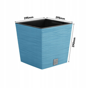 Кашпо Furu Square Low 29,5х29,5х29см 19л DFS300 синий сканди