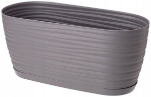 Кактусница овальная с подст. Sahara petit box 26,8х12,75х11,85см, v=2,65л 3110 серый камень Кактусница овальная с подст. Sahara petit box 26,8х12,75х11,85см, v=2,65л 3110 серый камень