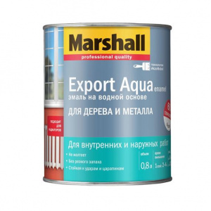 Marshall Эмаль EXPORT Aqua 30 белый полуматовый 0,8 л