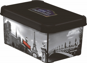 Коробка для хранения Deco's Stockholm S 6л CURVER 205491 рисунок PARIS