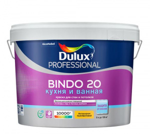 DULUX Краска водно-дисперсионная Professional Bindo 20 BW полумат. 9 л