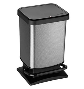 Ведро для мусора Paso 20л с педалью графитовый металлик ROTHO 1754011006 Ведро для мусора Paso 20л с педалью графитовый металлик ROTHO 1754011006