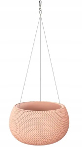 Кашпо SPLOFY BOWL d24см h16см 2,3л  с подвесами персик DKSP240WS-488