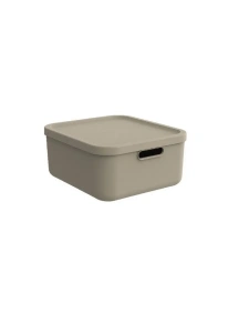 Коробка для хранения с крышкой 20л Albula капучино 10557 Коробка для хранения с крышкой 20л Albula капучино 10557