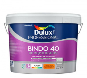 DULUX Краска водно-дисперсионная Professional Bindo 40 BW полуглянц. 9 л