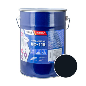 Эмаль ПФ-115 PUFAS Decoself 3,7л / 5кг черная Эмаль ПФ-115 PUFAS Decoself 3,7л / 5кг черная