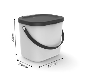 Контейнер для сортировки мусора Albula 6л белый ROTHO 1030301023 Контейнер для сортировки мусора Albula 6л белый ROTHO 1030301023