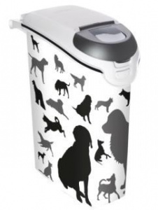 Контейнер для сухого корма Pet Life 10кг черно-белый, рисунок Собаки CURVER 210341