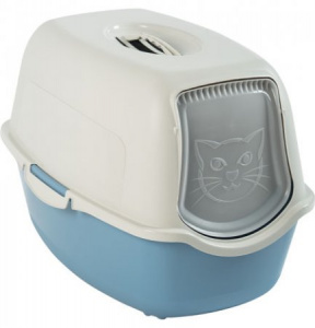 Туалет домик для кошек Bailey серо-голубой ROTHO 4552906130