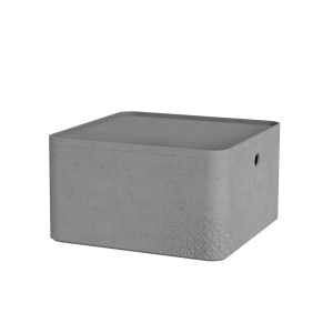 Контейнер для хранения Beton L 8,5л с крышкой квадратный светло-серый CURVER 243401