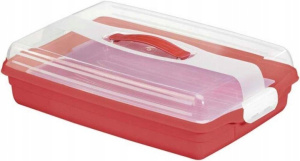 Тортовница прямоугольная Curver Cake box 45х29,5х11,1см красный 172568 Тортовница прямоугольная Curver Cake box 45х29,5х11,1см красный 172568