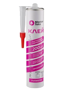 Клей каучуковый MasterTeks PM ЖГ 200гр/м2 сверхпрочный 300гр прозрачный картридж 9752868