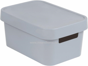 Ящик для хранения Infinity 4,5л с крышкой серый CURVER 229387 Ящик для хранения Infinity 4,5л с крышкой серый CURVER 229387