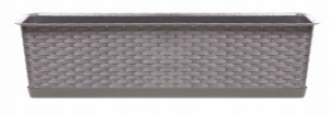 Ящик балконный для цветов Ratolla Case P ISR800P с поддоном 783х173х150мм 13,5л цвет мокка