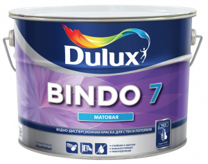 DULUX Краска водно-дисперсионная Professional Bindo 7 ВС матовая 9 л