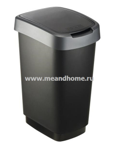 Ведро для мусора Swing Twist 25л черный, серебристый ROTHO 1754408850 Ведро для мусора Swing Twist 25л черный, серебристый ROTHO 1754408850
