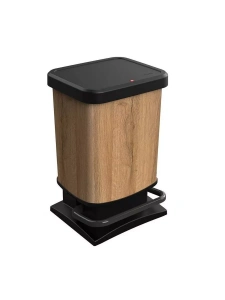 Ведро для мусора Paso 20л с педалью черный, рисунок ДЕРЕВО 17540 Ведро для мусора Paso 20л с педалью черный, рисунок ДЕРЕВО 17540
