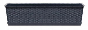 Ящик балконный для цветов Ratolla Case P ISR900P с поддоном 881х173х150мм 15,3л антрацитовый